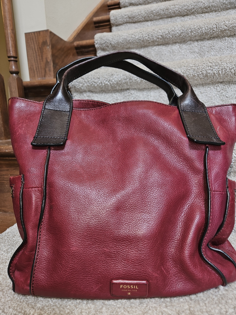 Fossil Women's Emerson Red Leather Tote Bag